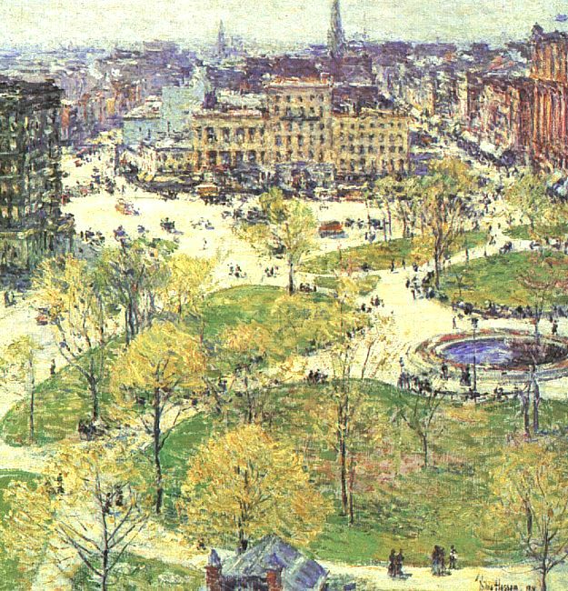 Childe Hassam Union Square in Spring